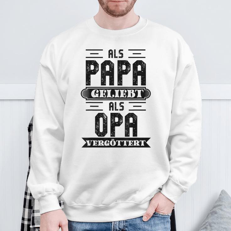 Als Papa Geliebt Als Opaergöttert Grossvater Sprüche Sweatshirt Geschenke für alte Männer