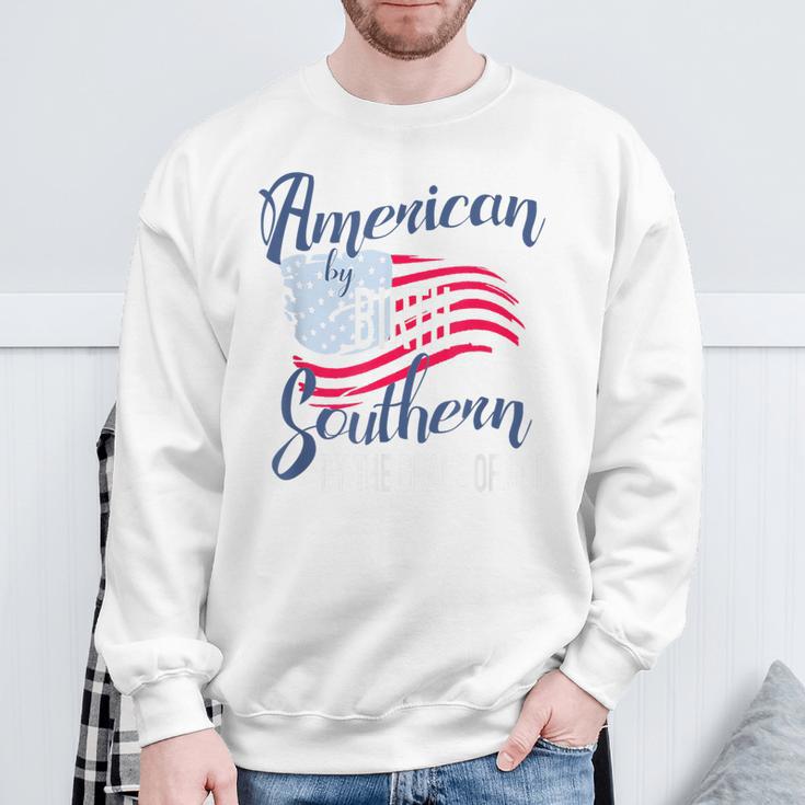 American By Birth Southern By The Grace Of God Sweatshirt Gifts for Old Men