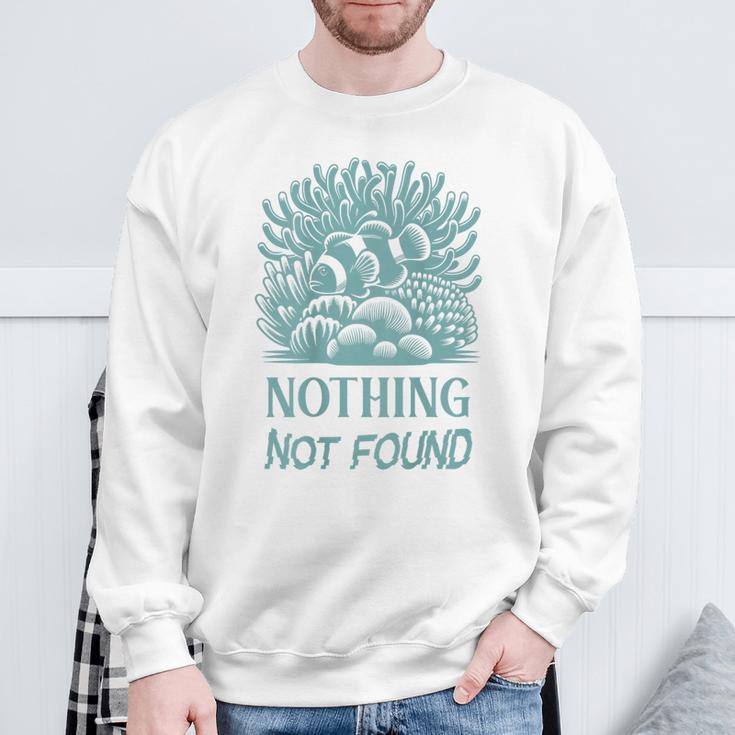 Anemonen Fisch Mit Spruch Auf Dem Rücken Sweatshirt Geschenke für alte Männer