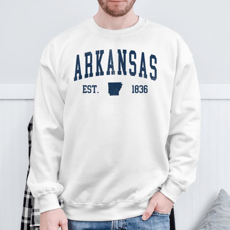 Arkansas Map 1836 Vintage Souvenirs Arkansas Sweatshirt Gifts for Old Men