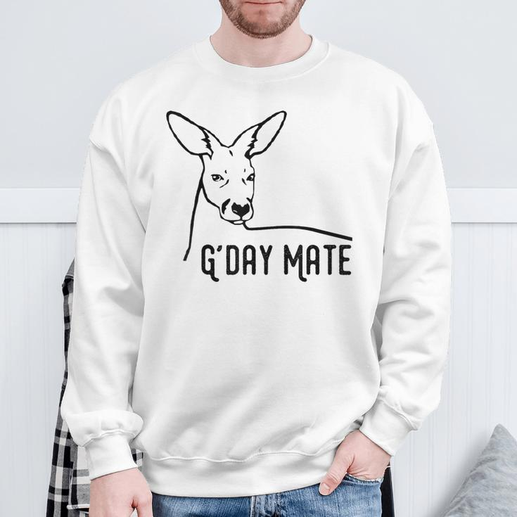 Australia G'day Mate Kangaroo Australian Symbol Sweatshirt Gifts for Old Men