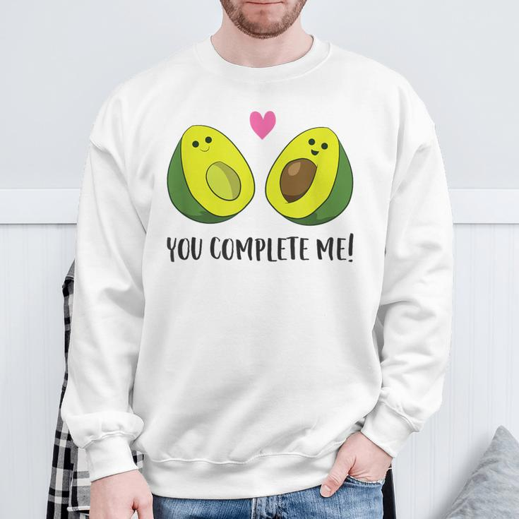 Avocado You Complete Me Vegan Partner Look Avocado Sweatshirt Geschenke für alte Männer
