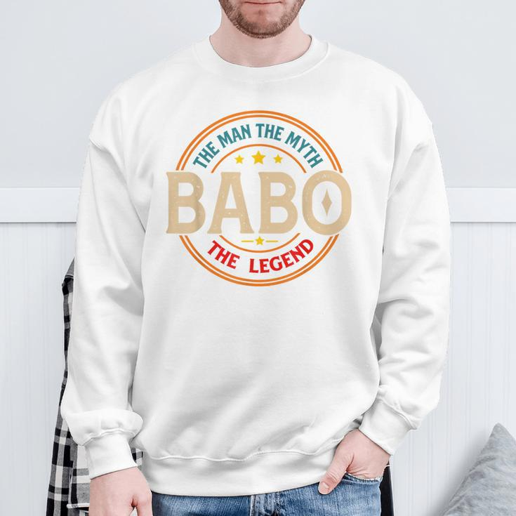 Babo The Legend The Man Babo Fathers Day Sweatshirt Gifts for Old Men
