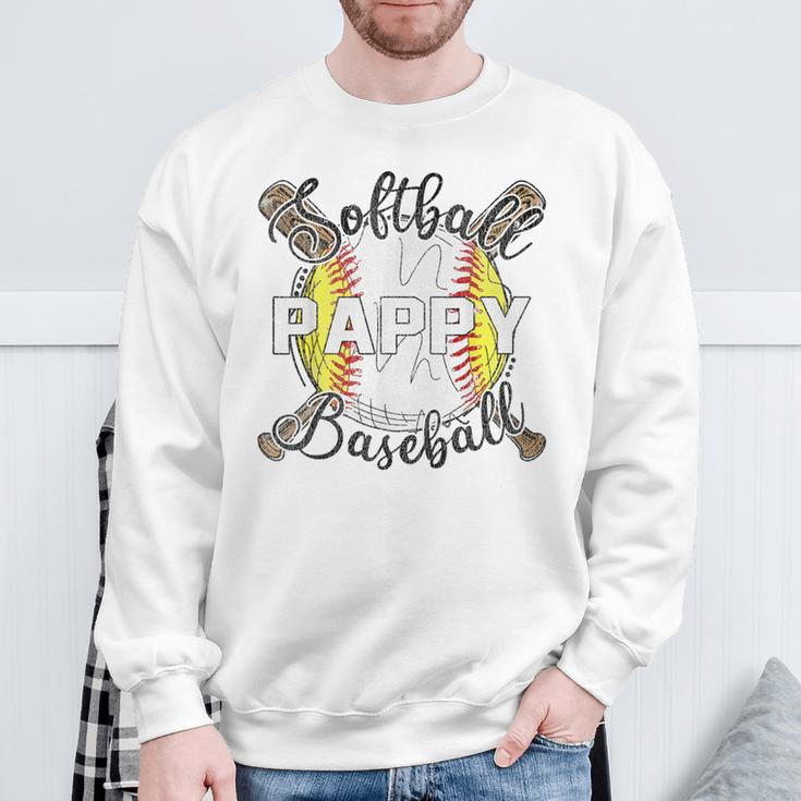 Baseball Softball Pappy Of Softball Baseball Player Sweatshirt Gifts for Old Men