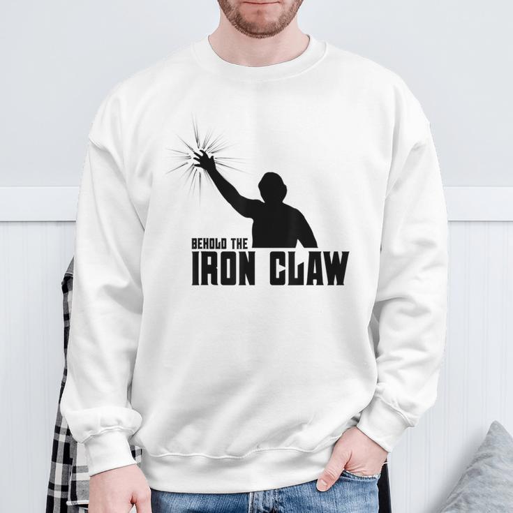 Behold The Iron Claw Famous Pro Wrestling Move Sweatshirt Gifts for Old Men