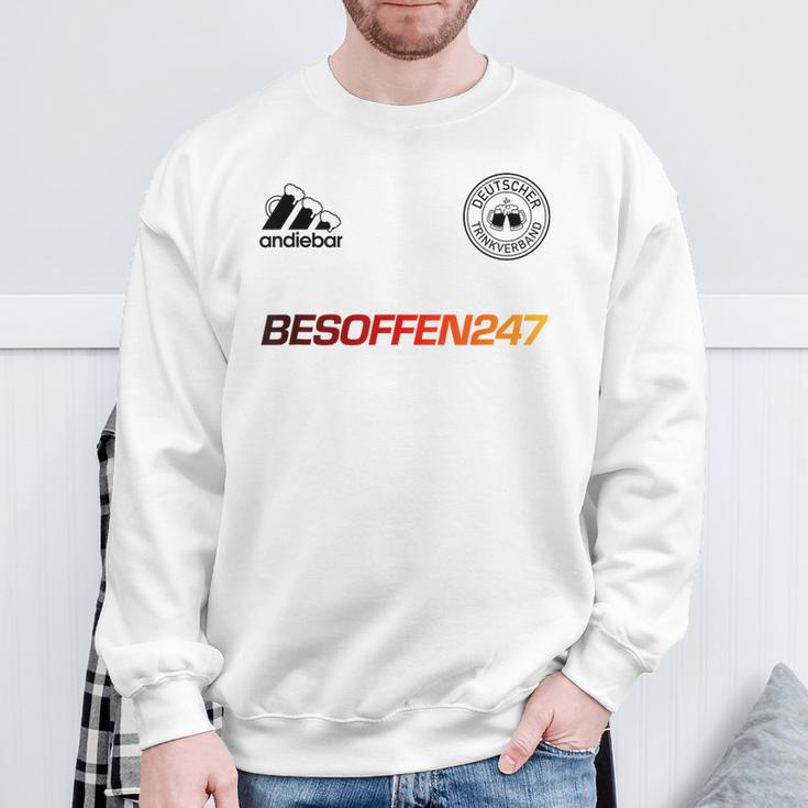 Besoffen247 Sauftrikot X Malle Trikot Deutschland Bier Sweatshirt Geschenke für alte Männer