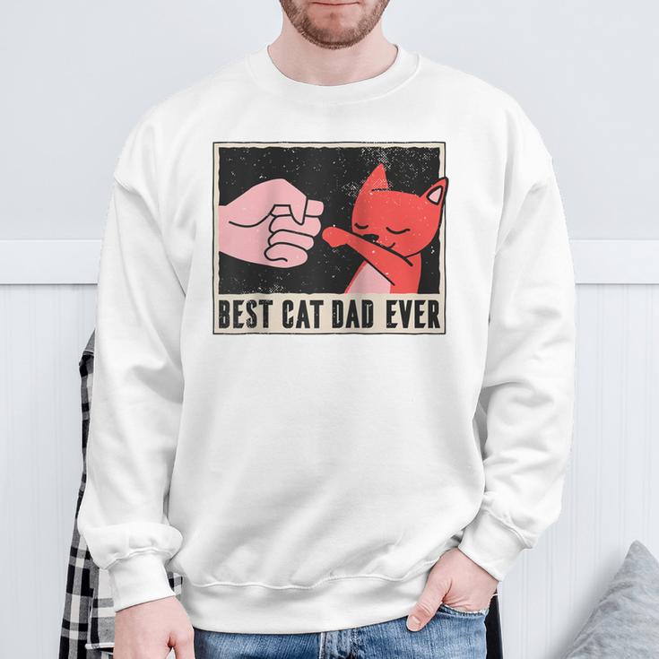 Bester Katzen Papa Tierliebe Raglan Sweatshirt Geschenke für alte Männer