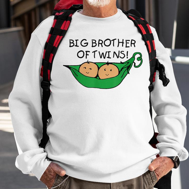 Big Brother Of Twins Two Peas In A Pod Sweatshirt Gifts for Old Men