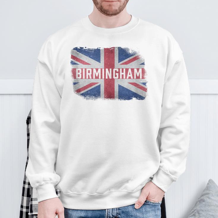 Birmingham United Kingdom British Flag Vintage Uk Souvenir Sweatshirt Gifts for Old Men