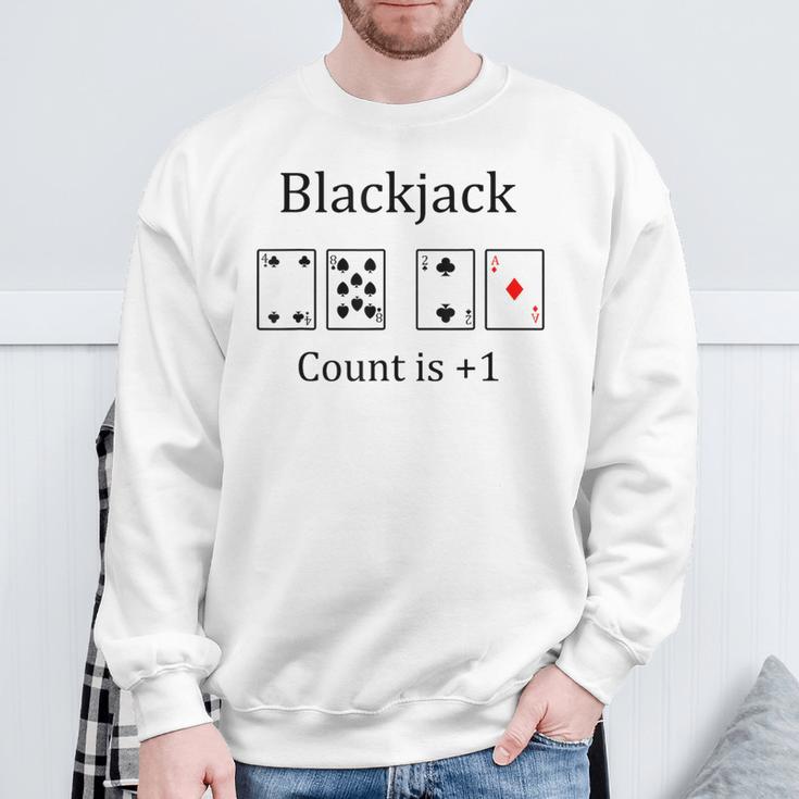 Blackjack 21 Game Card Counting Gambling Sweatshirt Gifts for Old Men