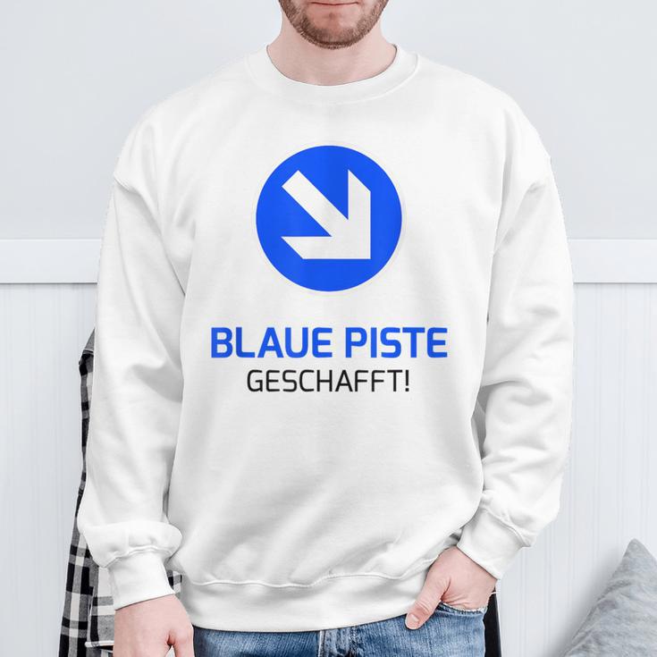 Blue Ski Slope Is Done Ski Beginner Ski School Sweatshirt Geschenke für alte Männer