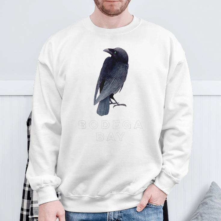 Bodega Bay Northern California Coast Crow Raven Lovers Sweatshirt Gifts for Old Men