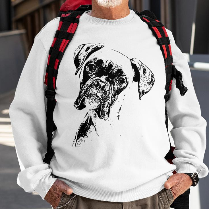 Boxer Dog Face Dog Lovers Boxer Dog Sweatshirt Gifts for Old Men