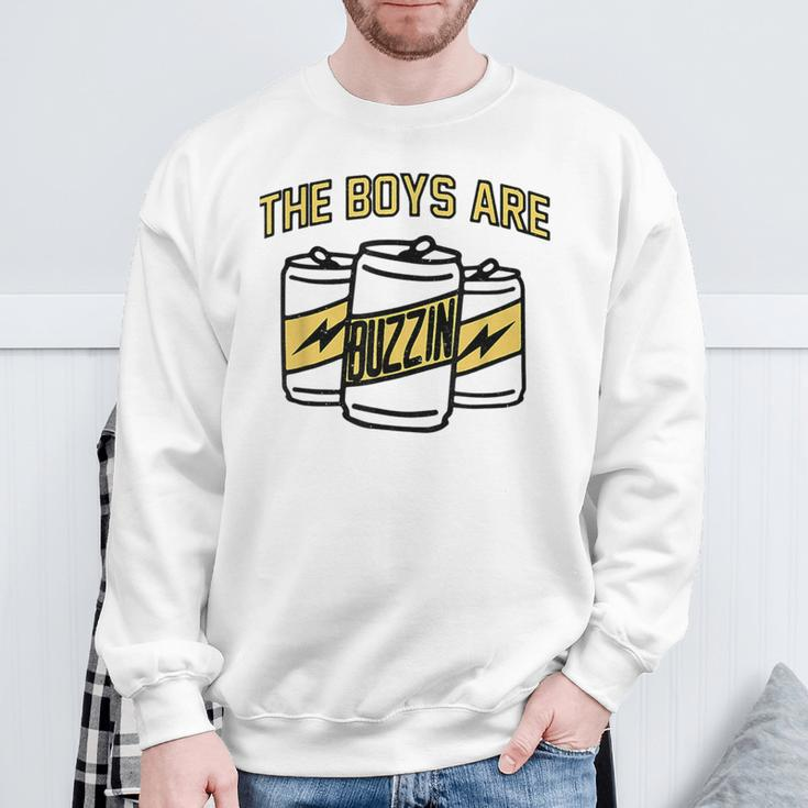 The Boys Are Buzzin Vintage Drinking Beer For Dad Sweatshirt Gifts for Old Men
