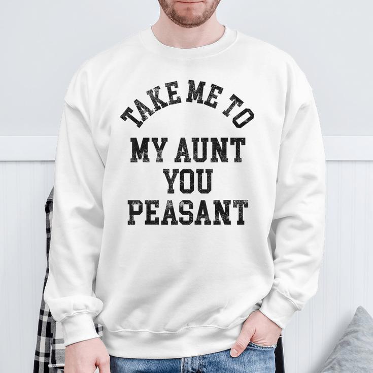 Bring Mich Zu Meiner Tante Du Bauer Sweatshirt Geschenke für alte Männer