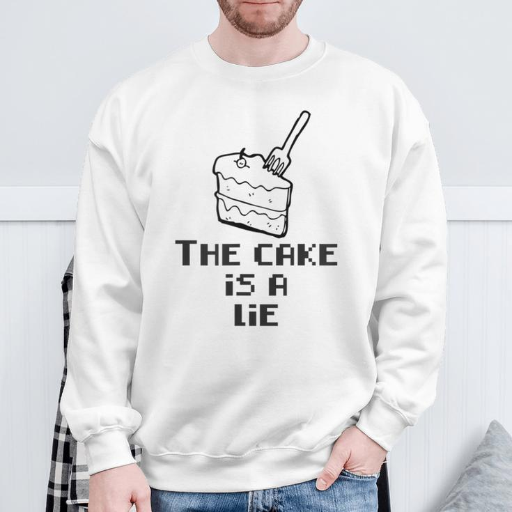 The Cake Is A Lie Portal Meme Sweatshirt Gifts for Old Men