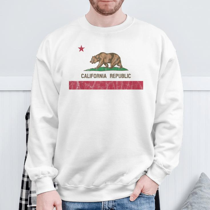California Republic Flag California Souvenir Sweatshirt Geschenke für alte Männer