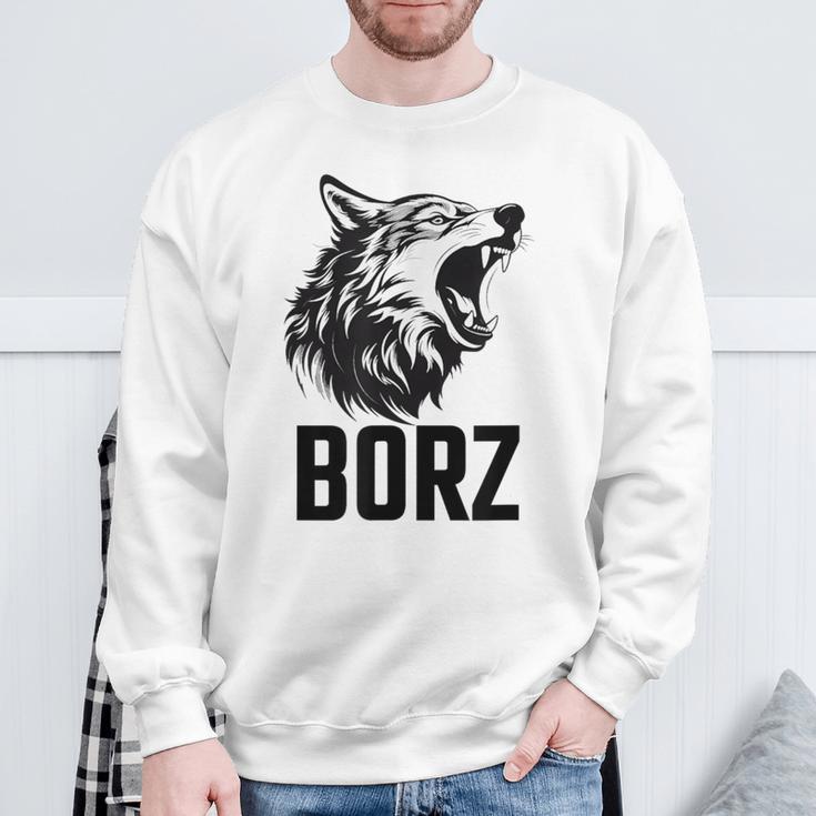 Chechnya Chechen Republic Borz White Sweatshirt Geschenke für alte Männer