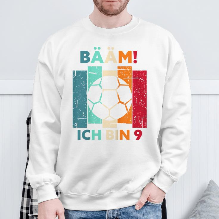 Children's Bäm Ich Bin 9 Neun Jahre Junge 9Th Birthday Football Sweatshirt Geschenke für alte Männer