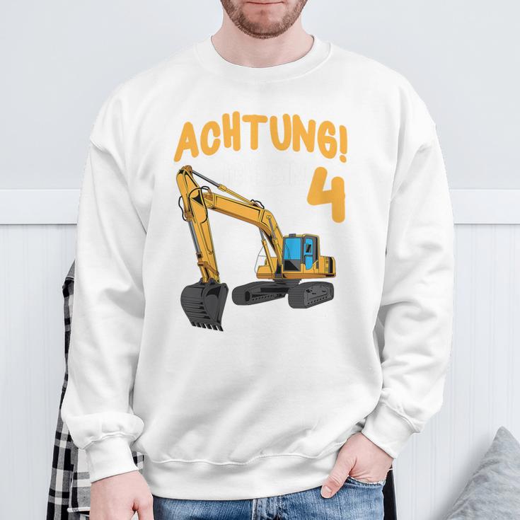 Children's Digger Birthday 'Ich Bin 4 Jahre Bausite' Sweatshirt Geschenke für alte Männer