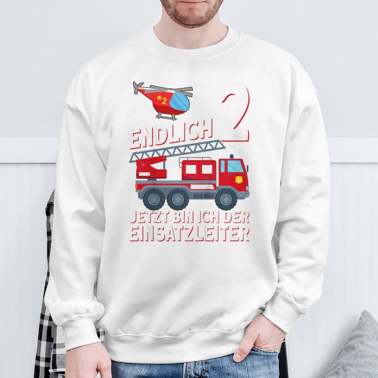 Children's Fireman Endlich 2 Jetzt Bin Ich Einsatzeiteiteiter 80 Sweatshirt Geschenke für alte Männer