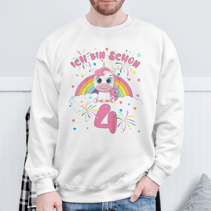 Children's Ich Bin Schon 4 Unicorn Sweatshirt Geschenke für alte Männer