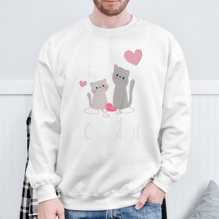 Children's Large Cousin Kitten Ich Werde Große Cousin Sweatshirt Geschenke für alte Männer