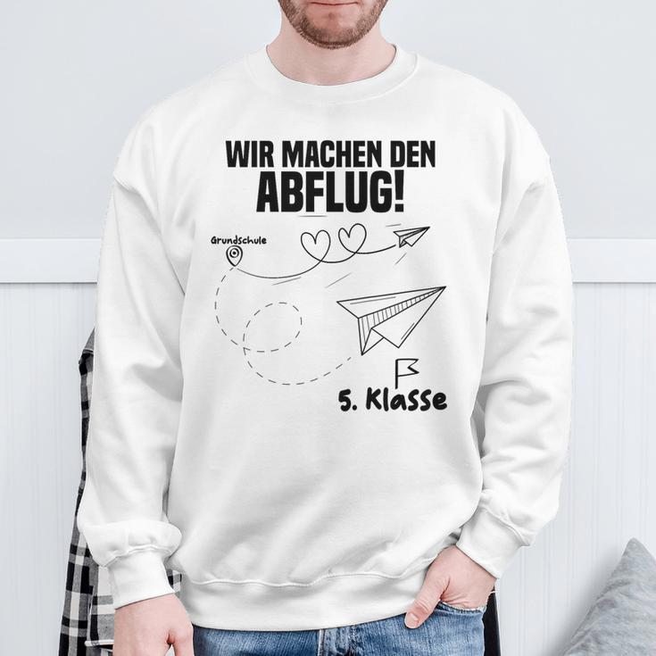 Children's Wir Machen Den Abflug 5 Klasse Graduation Primary 80 Sweatshirt Geschenke für alte Männer