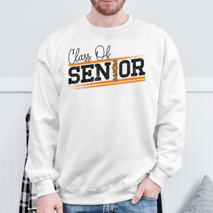 Class Of 2024 Seniors High School College Student Graduation Sweatshirt Gifts for Old Men