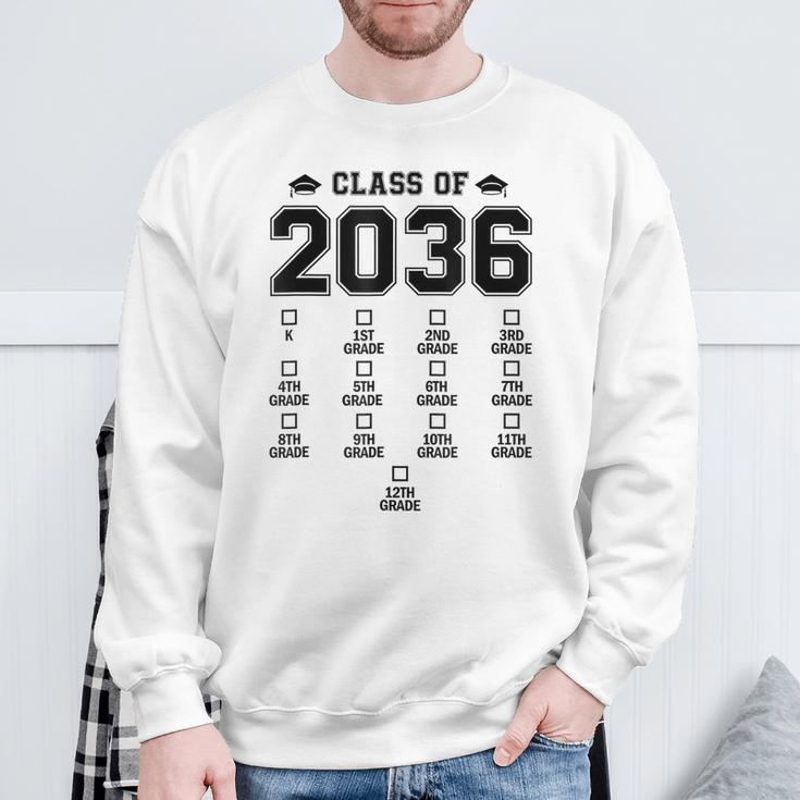 Class Of 2036 Grow With Me With Space For Checkmarks Sweatshirt Gifts for Old Men