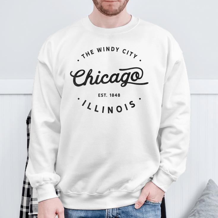 Classic Vintage Retro Chicago Illinois Windy City Usa Sweatshirt Gifts for Old Men