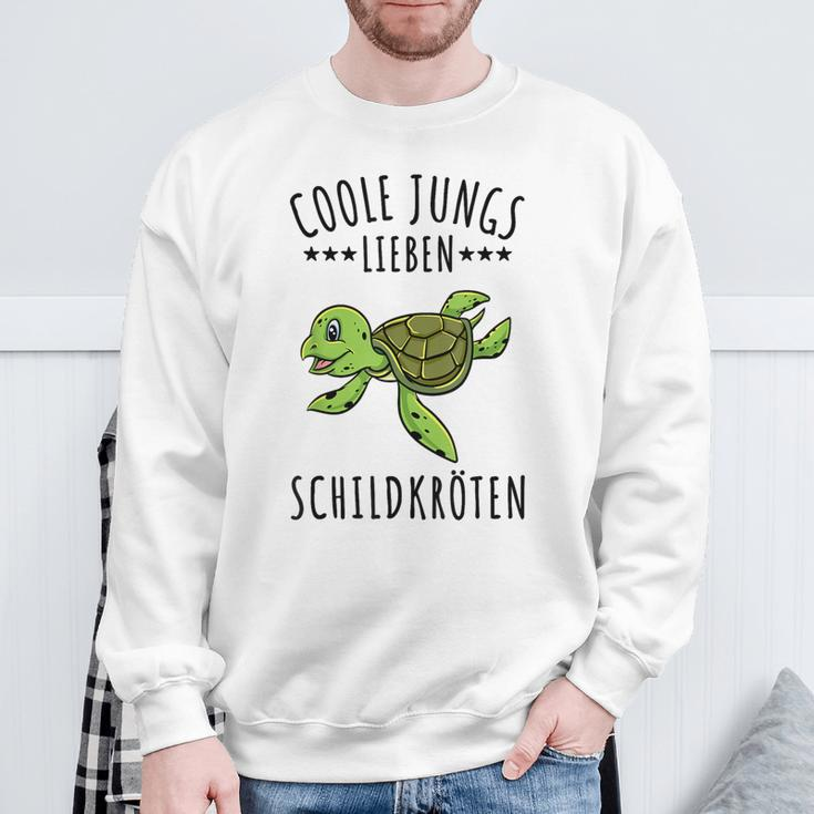 Coole Jungs Lieben Schildkröten Geschenk Sweatshirt Geschenke für alte Männer