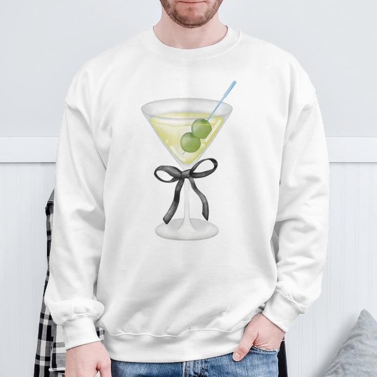 Coquette Bow With Martini Coquette Aesthetic Sweatshirt Gifts for Old Men