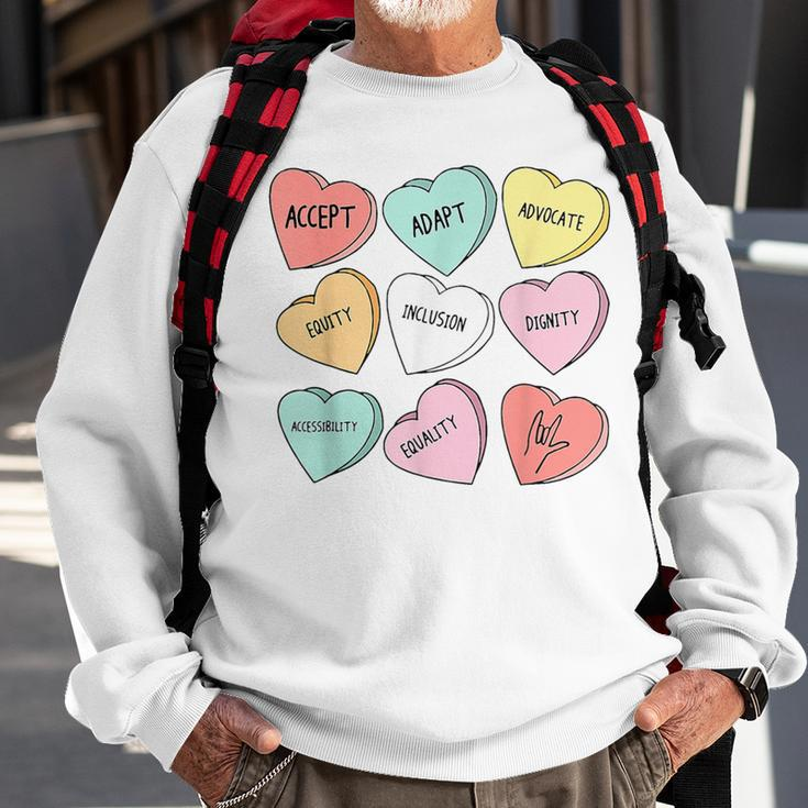 Cute Heart Valentines Day Love Special Education Teacher Sweatshirt Gifts for Old Men