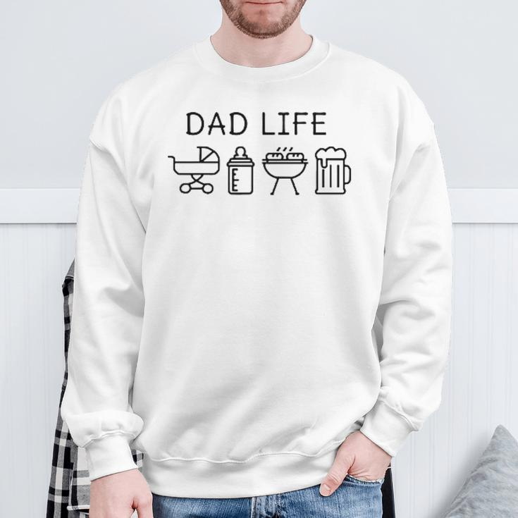 Dad Life Lustiges Herren Sweatshirt mit Vater-Sprüchen Geschenke für alte Männer