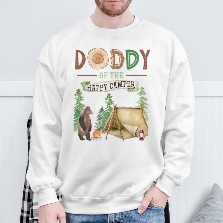Daddy Of The Happy Camper First Birthday Camping Daddy Dada Sweatshirt Gifts for Old Men