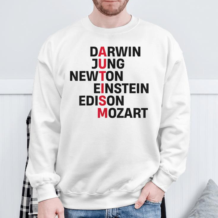 Darwin Jung Newton Einstein Edison Mozart Autism Awareness Sweatshirt Gifts for Old Men
