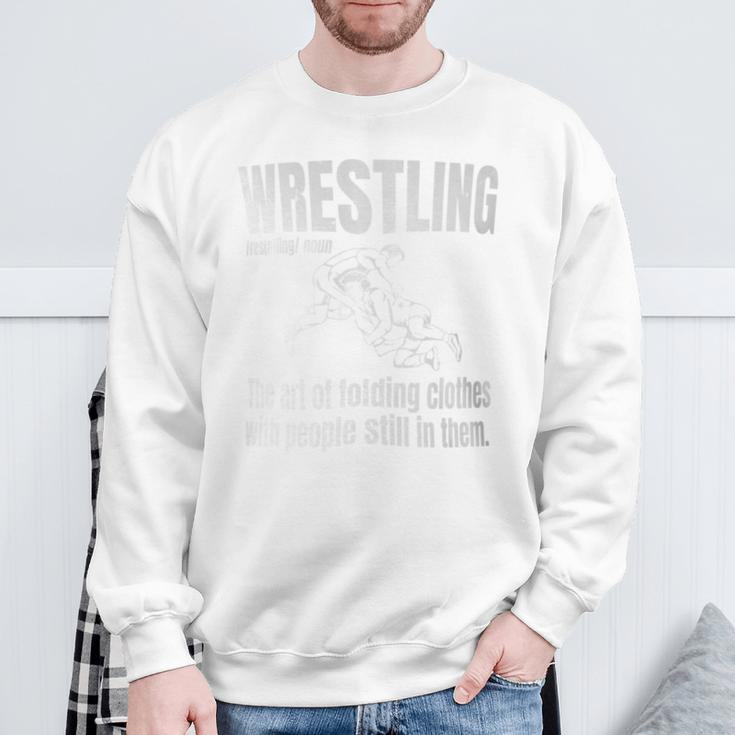 Definition Of Wrestling Wrestler Definition Sweatshirt Gifts for Old Men