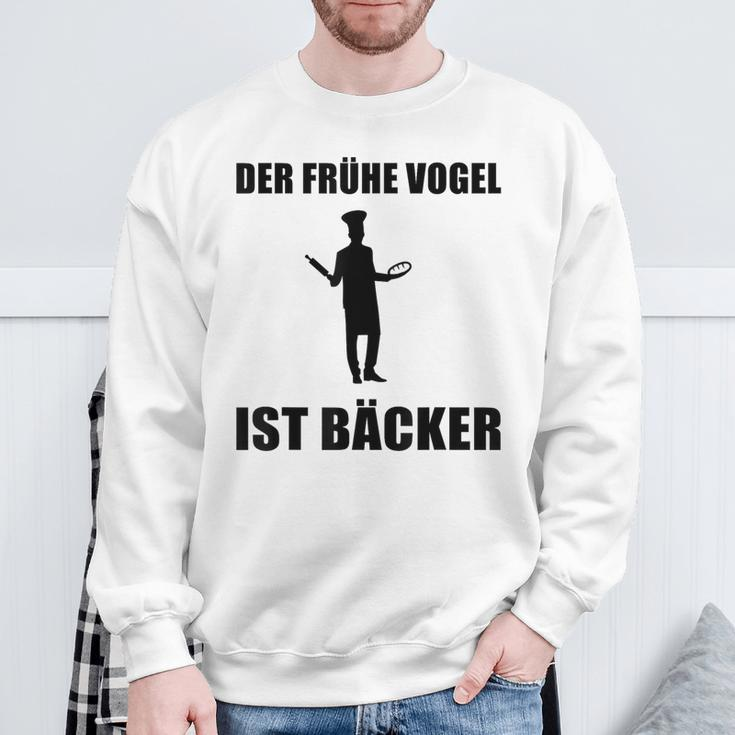 'Der Frühe Vogel Ist Bäcker' German Language Sweatshirt Geschenke für alte Männer