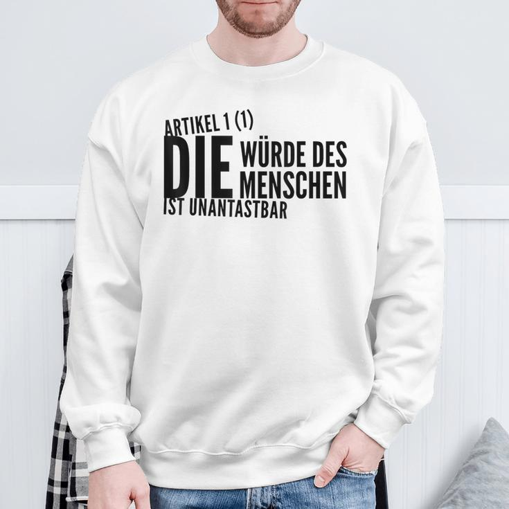 Die Würde Des Menschist Ist Unantastbar Gegen Recht Die Sweatshirt Geschenke für alte Männer