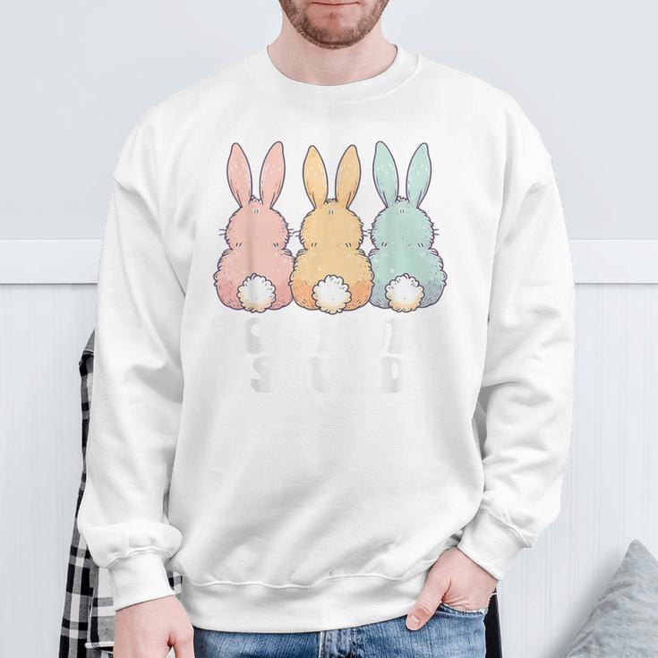 Egg Hunt Squad Easter Egg Hunting Crew Bunny Matching Family Sweatshirt Gifts for Old Men