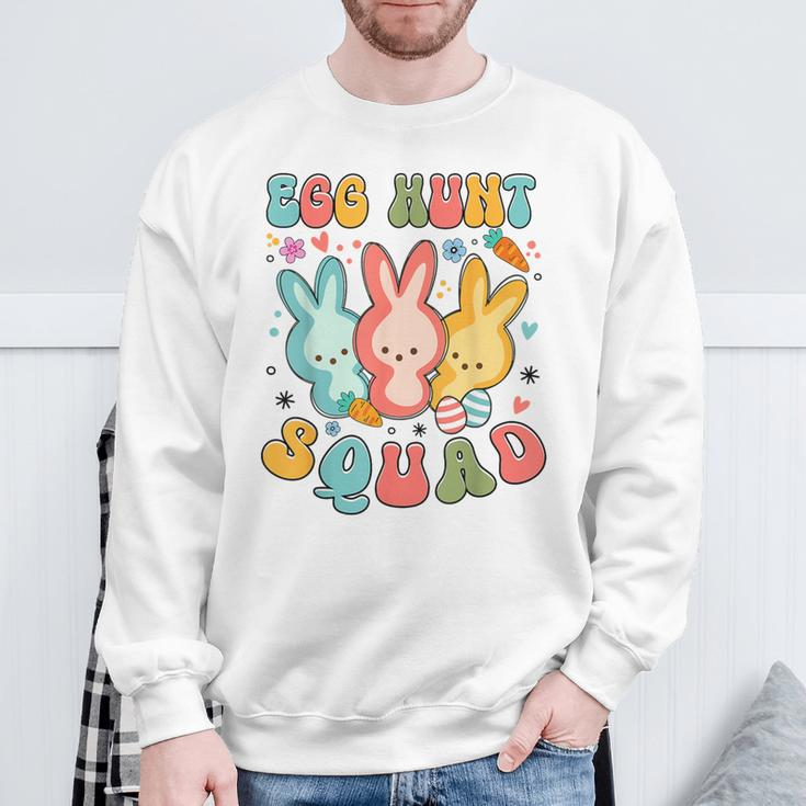 Egg Hunt Squad Hunting Season Easter Day Bunny Sweatshirt Gifts for Old Men