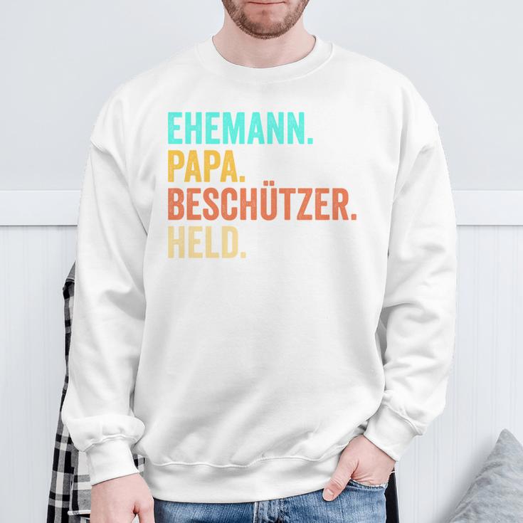 Ehemann Papa Beschützer Heldatertag Sweatshirt Geschenke für alte Männer