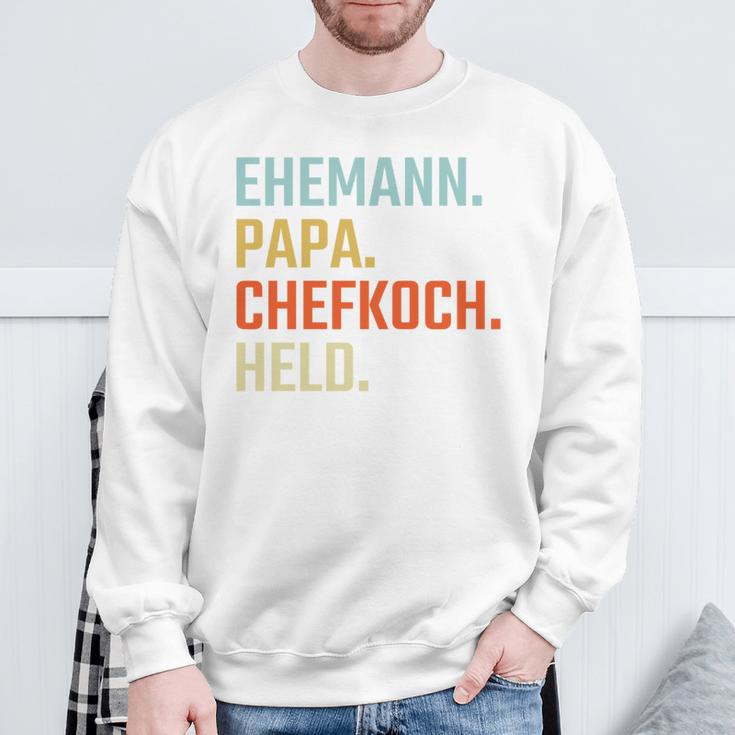 Ehemann Papa Chefkoch Held Geschenk Zumatertag Sweatshirt Geschenke für alte Männer