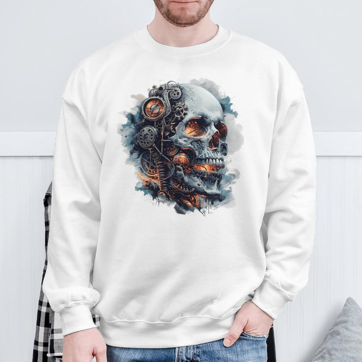 Eindringliche Steampunk-Totenkopf-Geheimnisse Inspiration Grafikdesign Sweatshirt Geschenke für alte Männer