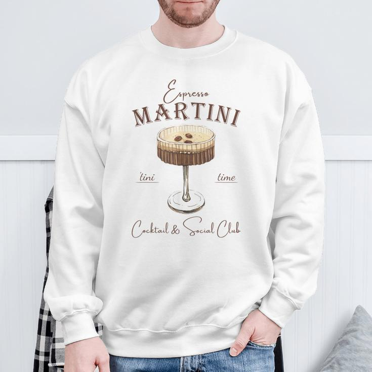 Espresso Martini Social Club Drinking Vintage Sweatshirt Gifts for Old Men