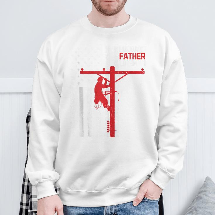 Father's Day For Electrical Expert Lineman Electrician Daddy Sweatshirt Gifts for Old Men
