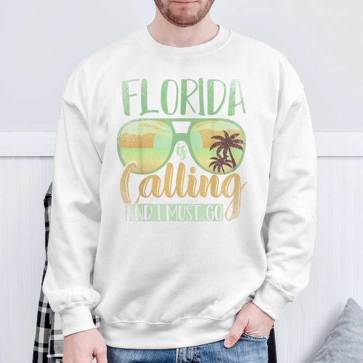 Florida Ruft Mich Und Ich Muss Gehen Florida White Sweatshirt Geschenke für alte Männer