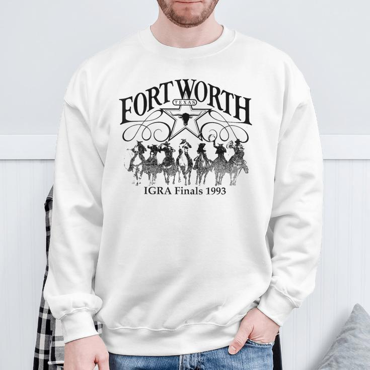 Fort Worth Vintage Retro Texas Cowboy Rodeo Cowgirl Sweatshirt Gifts for Old Men