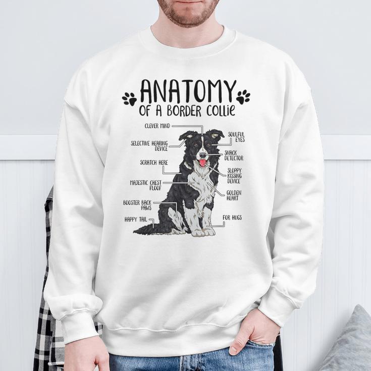 Border Collie Dog Holder Anatomy Dog Sweatshirt Geschenke für alte Männer